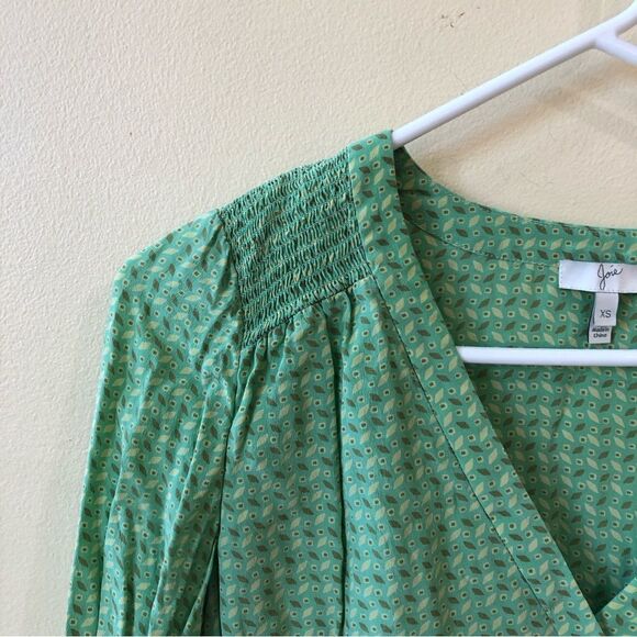 Joie Aceline Geo Print Blouse in Julep - Picture 3 of 9